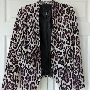NWOT Robert Rodriguez Sia Zip-Pocket Leopard Print Blazer | 4